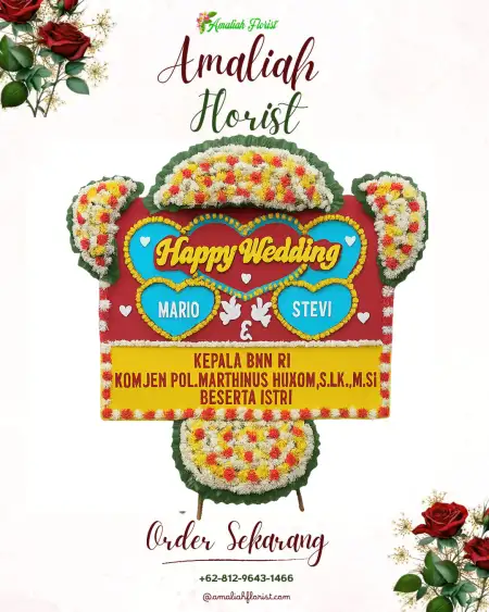 Papan Bunga Pernikahan Pangkep